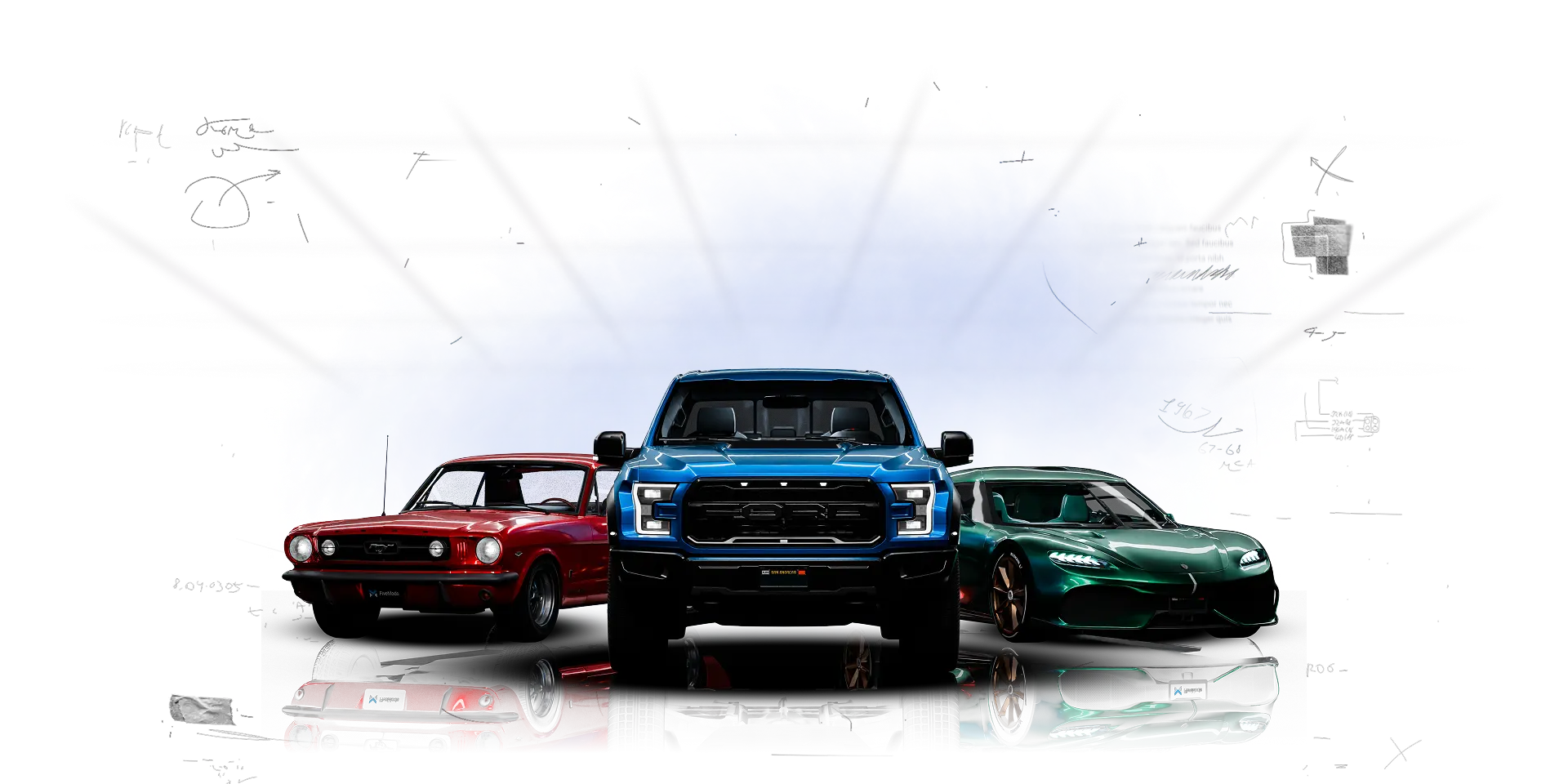 FiveMods Cars hero background